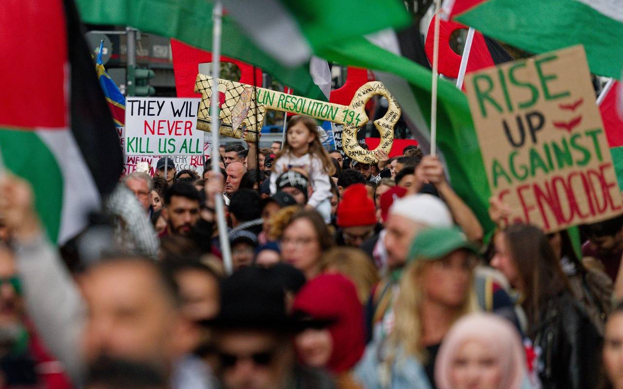 Pro-palästinensische Demonstration in Düsseldorf