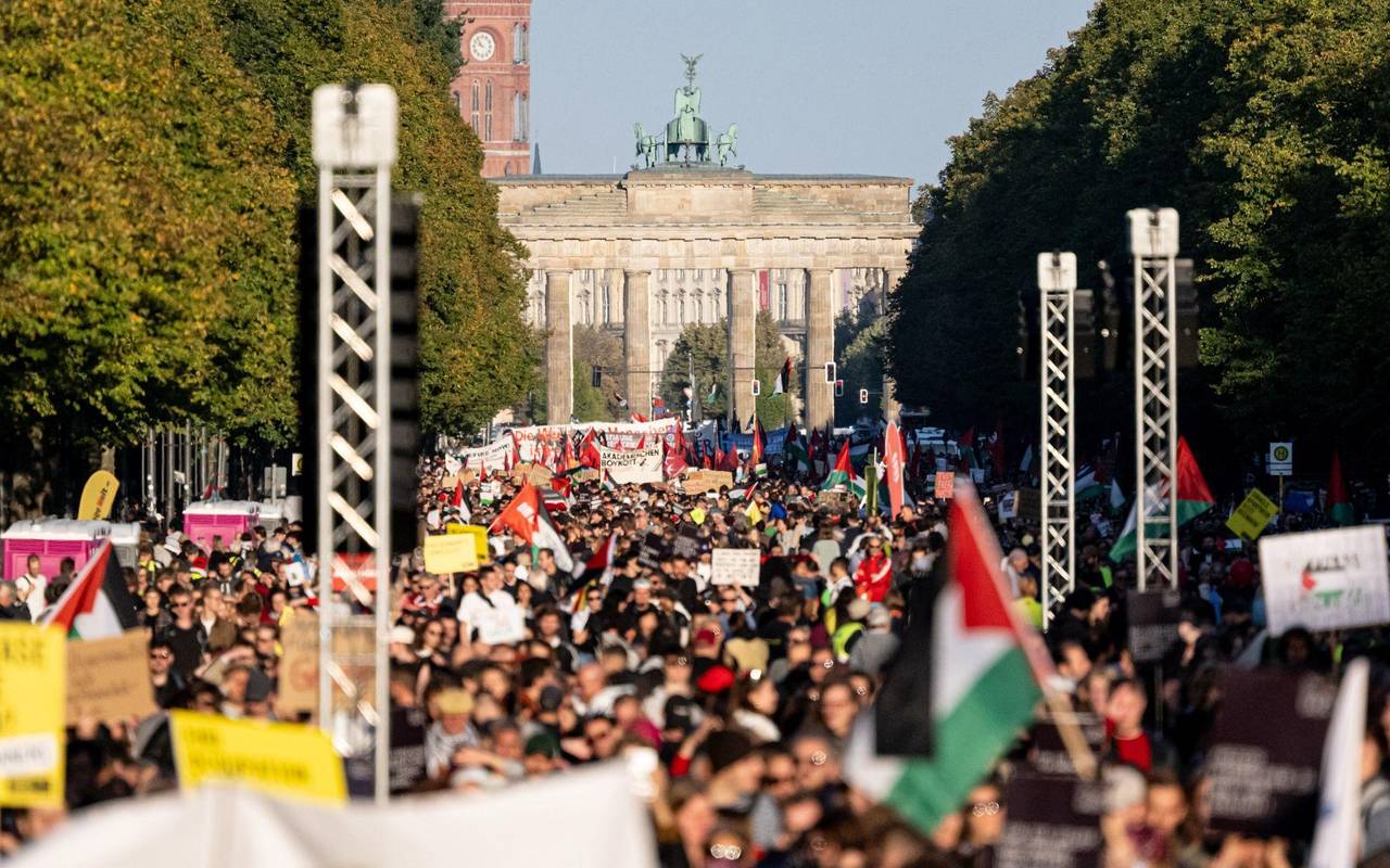 Demonstration für Gaza in Berlin
