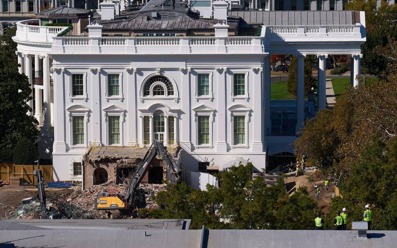 Abrissarbeiten am Weißen Haus