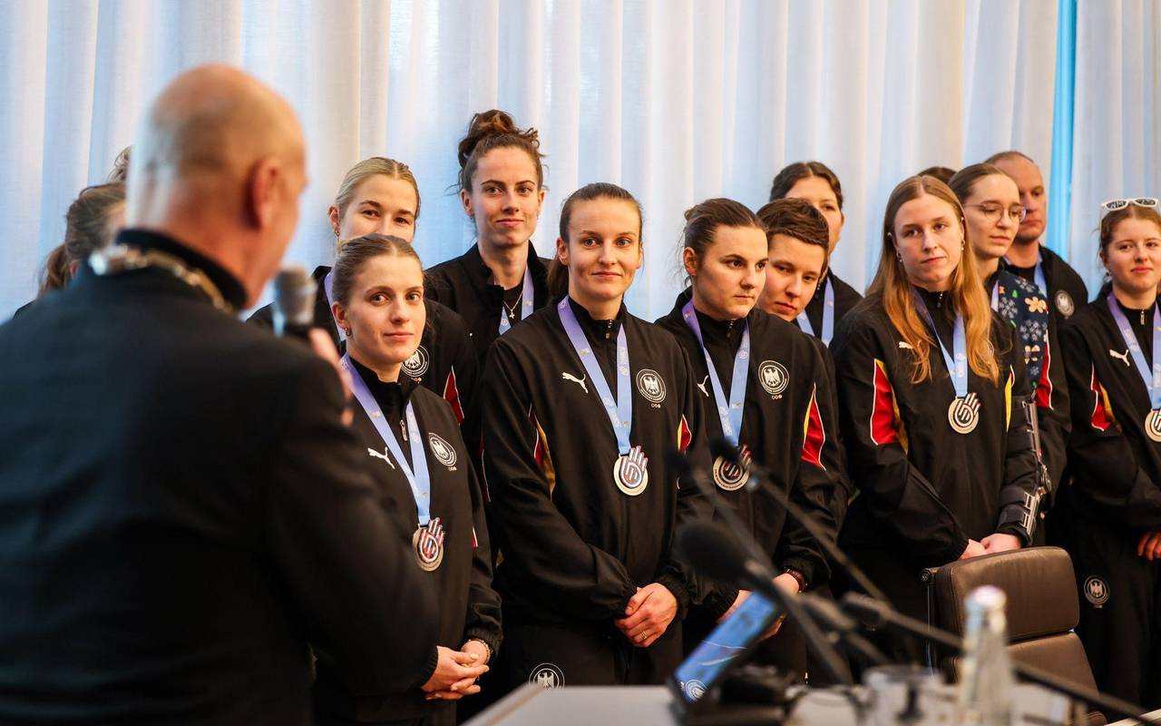 Empfang des deutschen Teams im Dortmunder Rathaus
