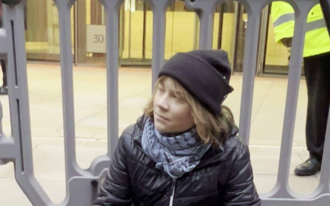 Protestaktion in London - Greta Thunberg