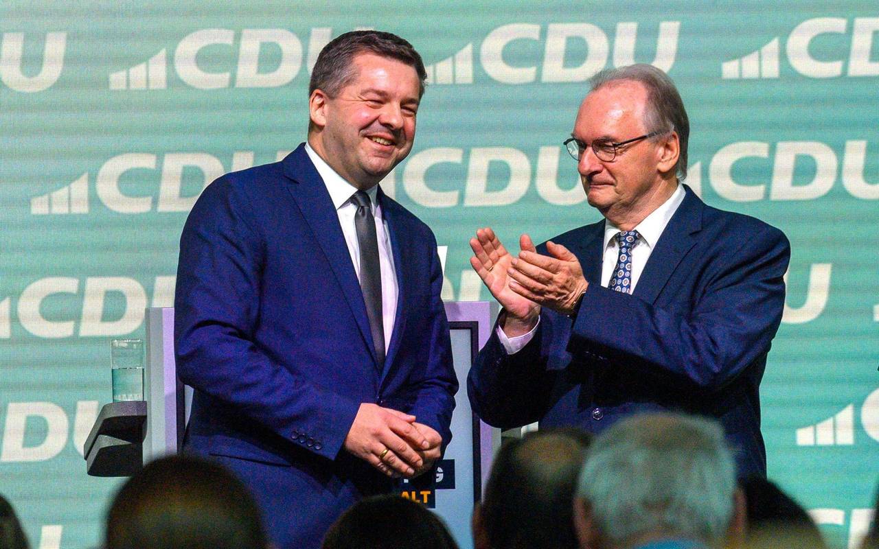 Sven Schulze und Reiner Haseloff