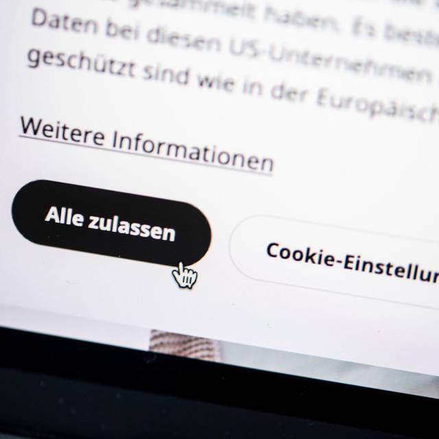 Button «Alle zulassen» auf einer Website