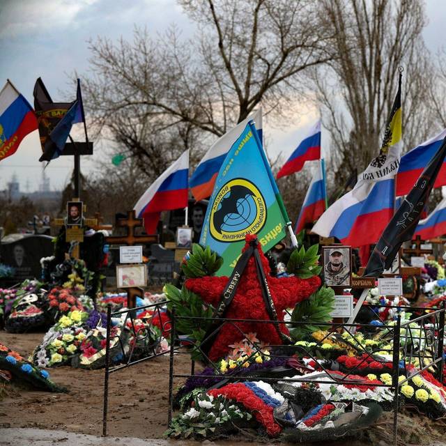 Gräber russischer Soldaten