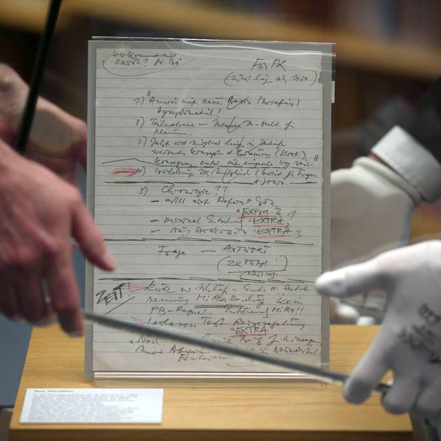 Schabowski-Zettel im Haus der Geschichte