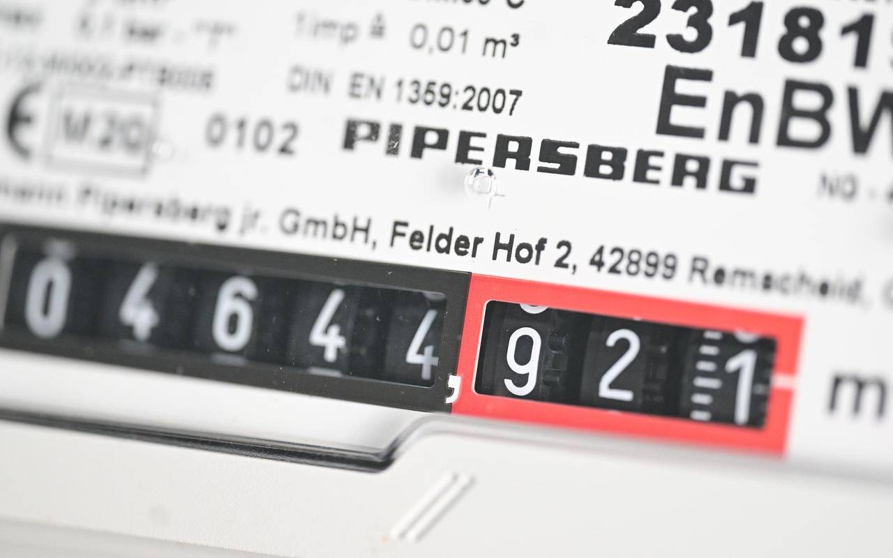 Ein Gaszähler in einem Wohnhaus