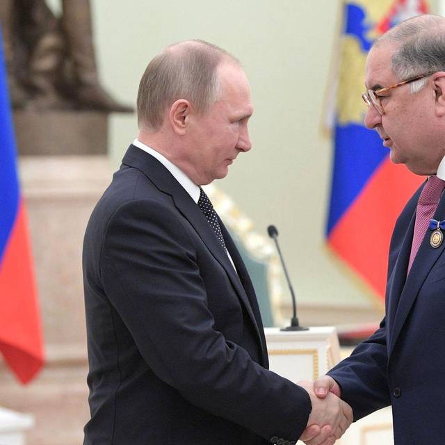 Wladimir Putin und Alischer Usmanow