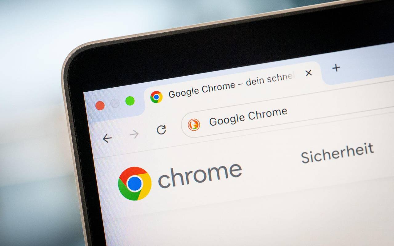 Der Google Chrome Browser auf einem Computerbildschirm
