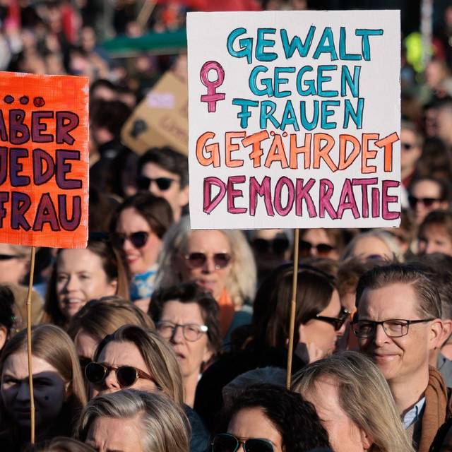 Demonstration gegen sexualisierte digitale Gewalt