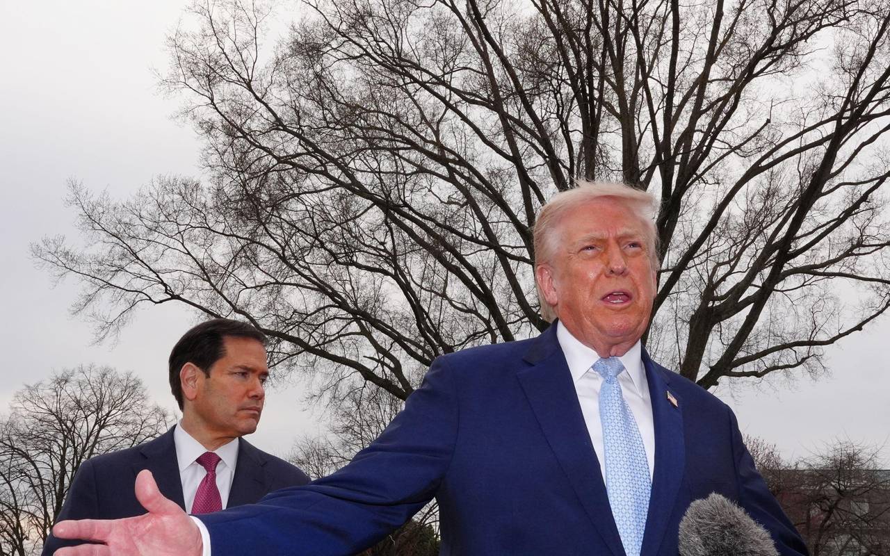 US-Präsident Trump (r.) und US-Außenminister Rubio