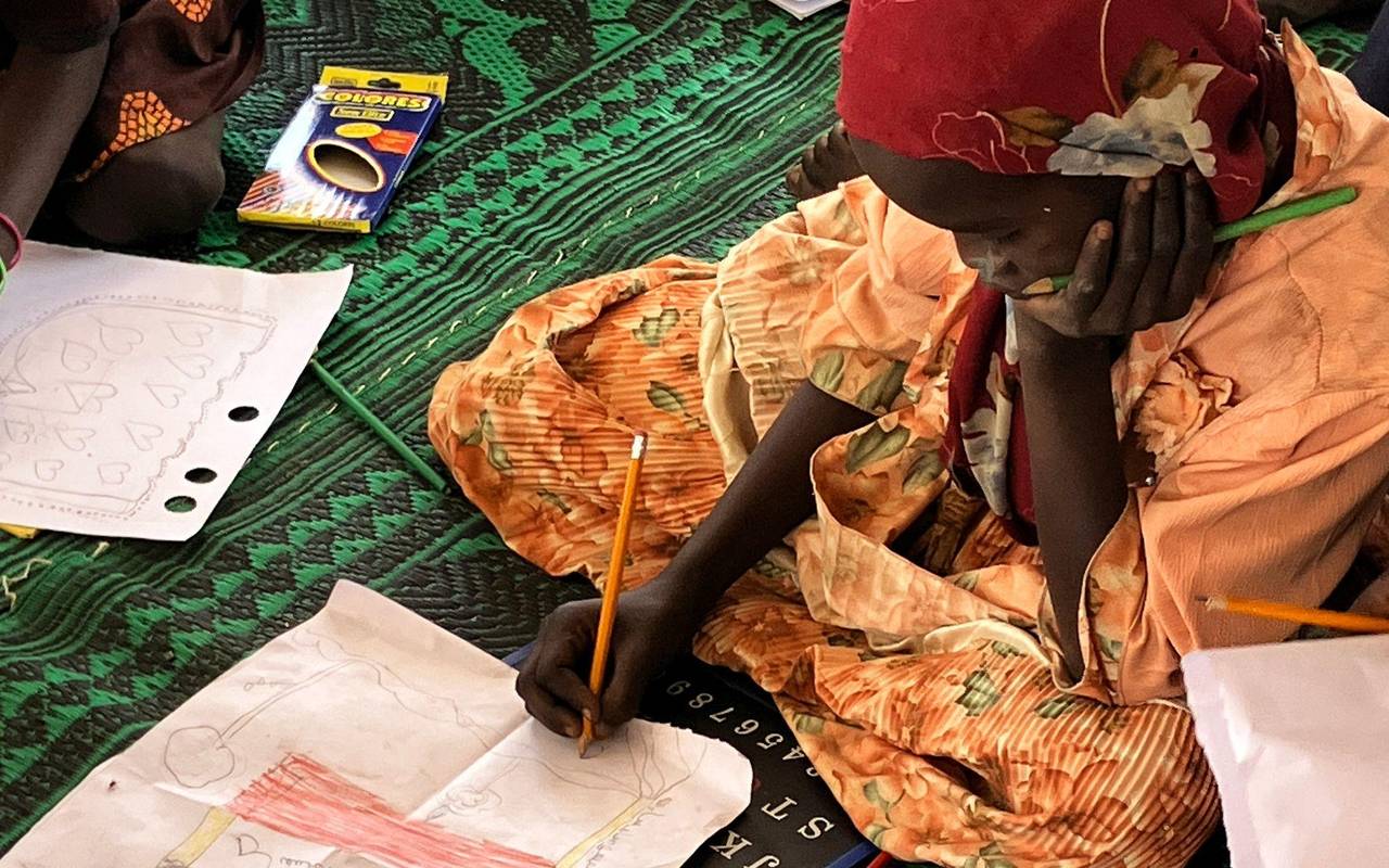 Flüchtlingslager Aboutengué im Tschad - Kinderschutzzone