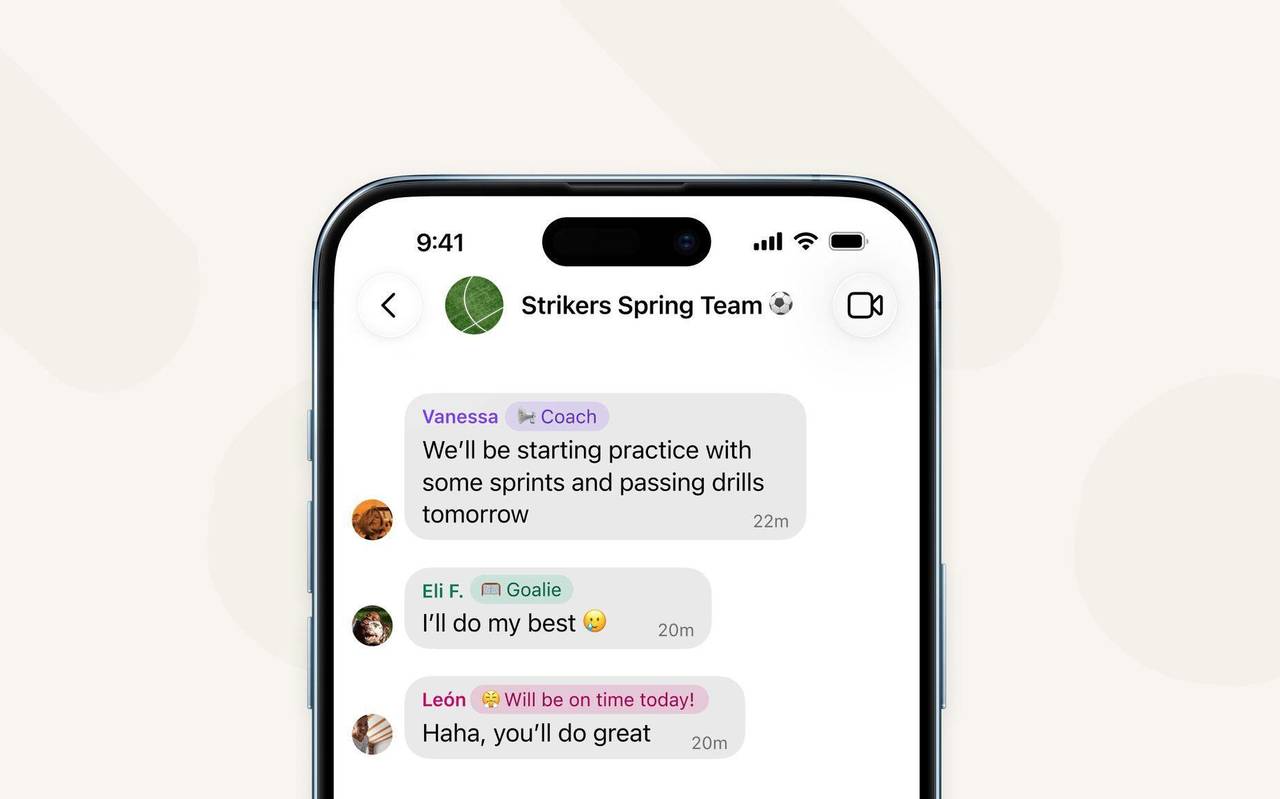Mitgliedslabel im Messenger Signal