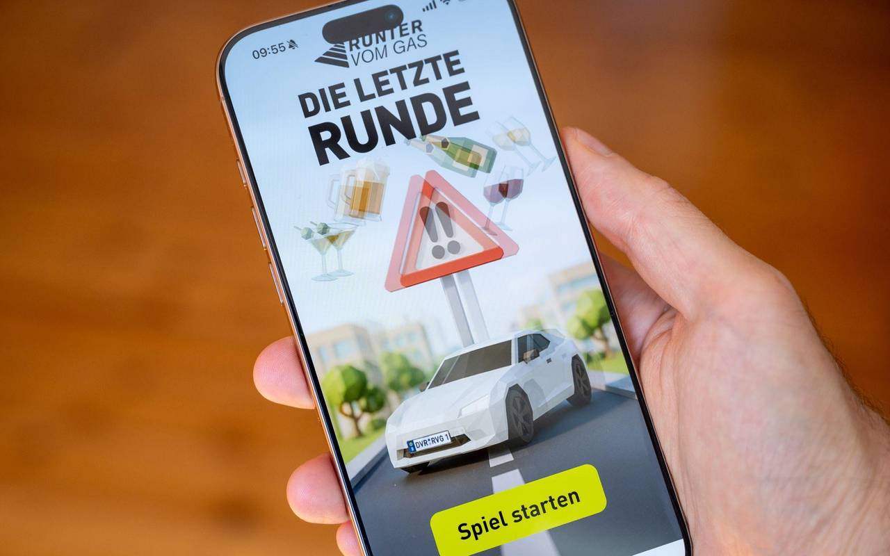 Der Startscreen der Web-App «Die letzte Runde» auf einem Handy