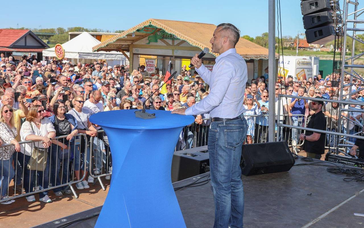 AfD Spitzenkandidat Siegmund auf Fest