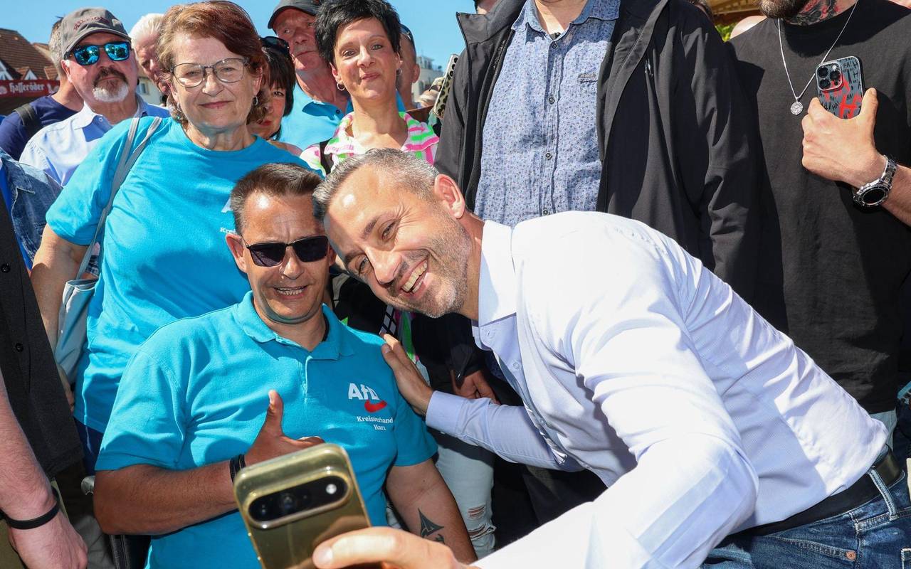 AfD Spitzenkandidat Siegmund auf Fest