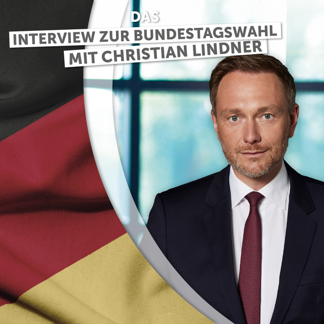 Christian Lindner, Spitzenkandidat der FDP, blickt in die Kamera.