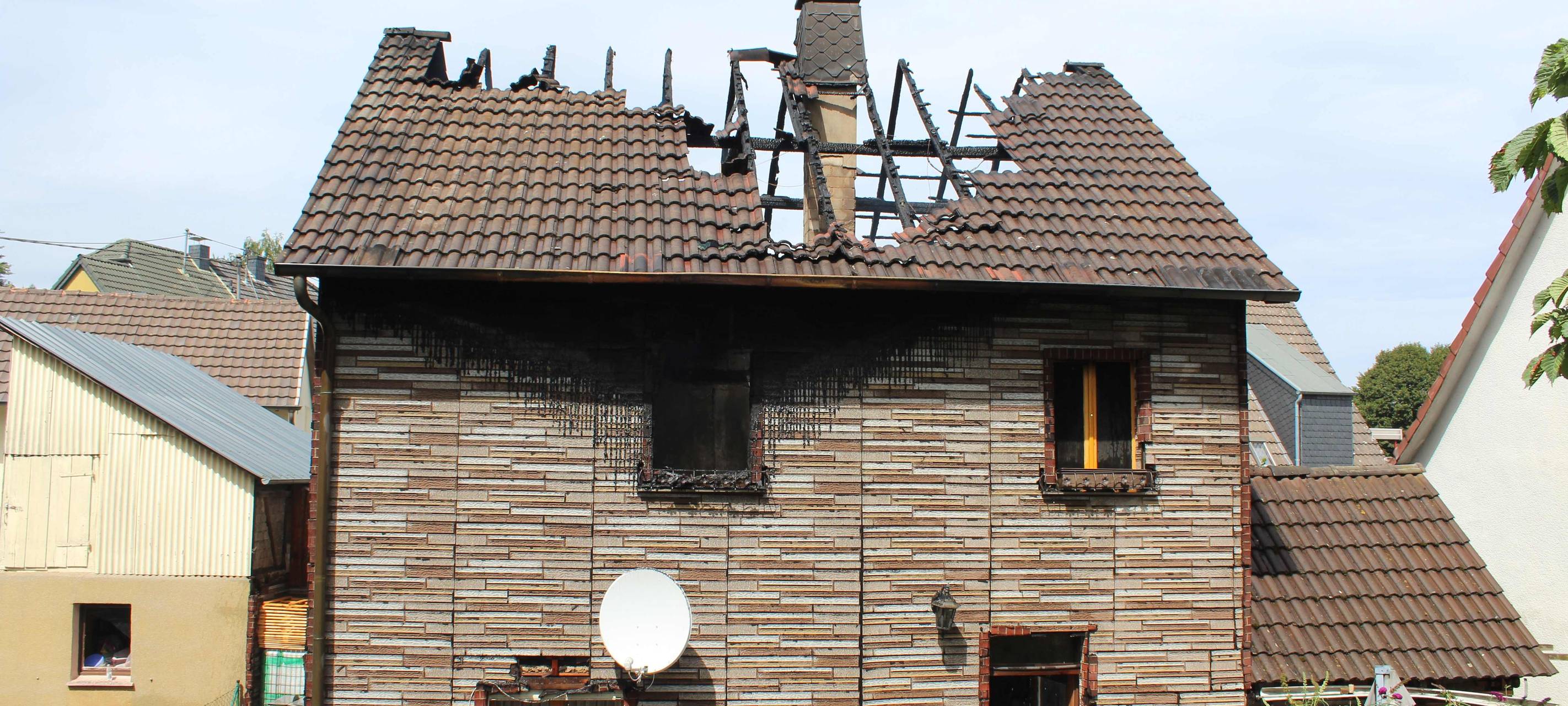 Haus nach Brand unbewohnbar