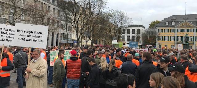 Landwirte demonstrieren in Bonn