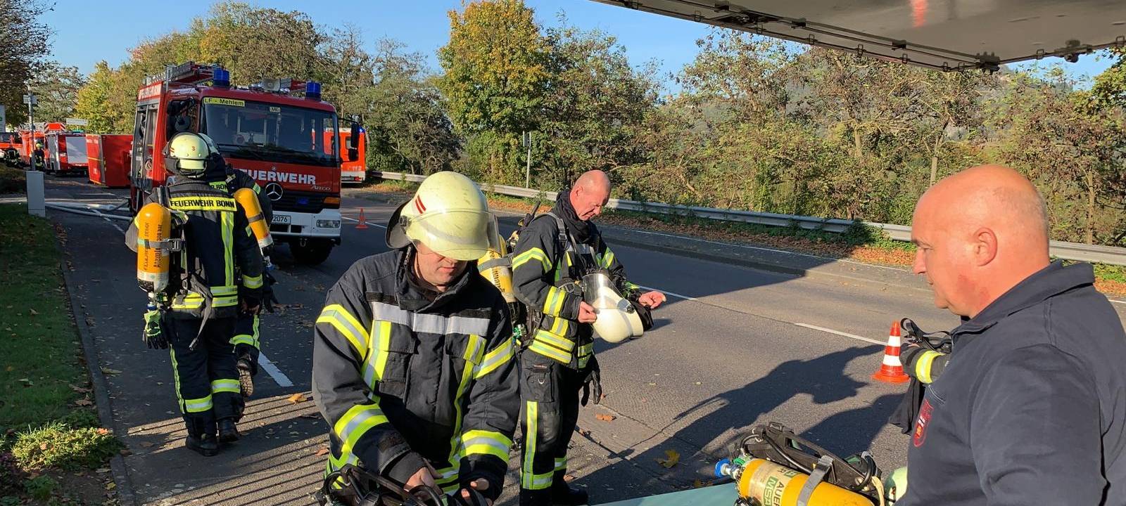 Langer Feuerwehr-Einsatz in Bonn-Mehlem