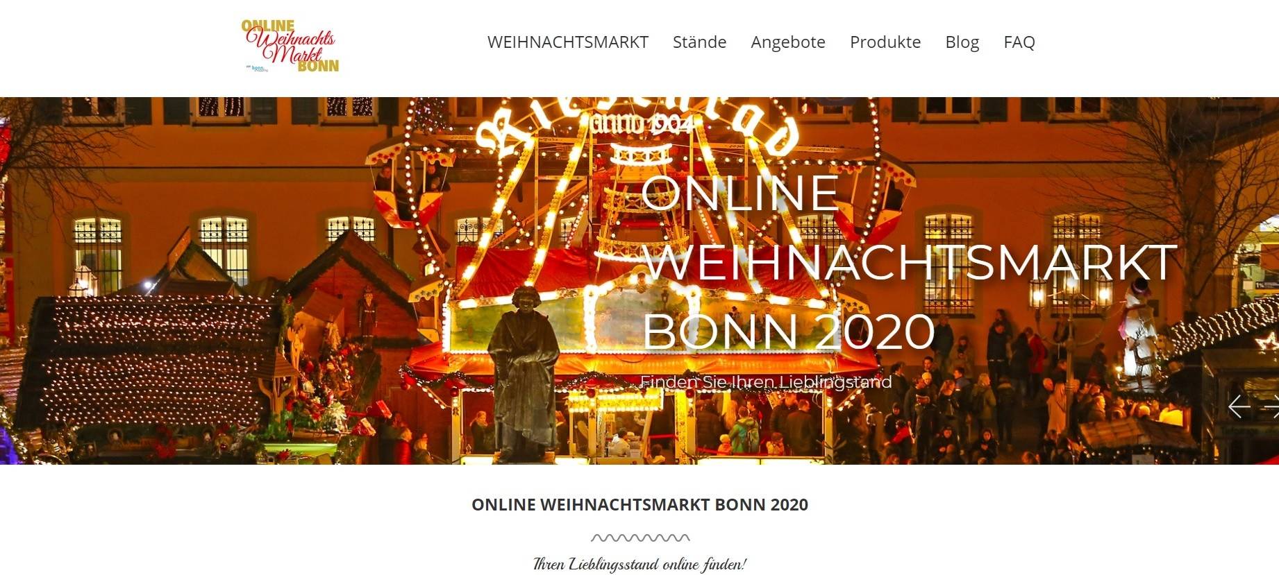 Weihnachtsmarkt mal anders: Online Weihnachtsmarkt Bonn