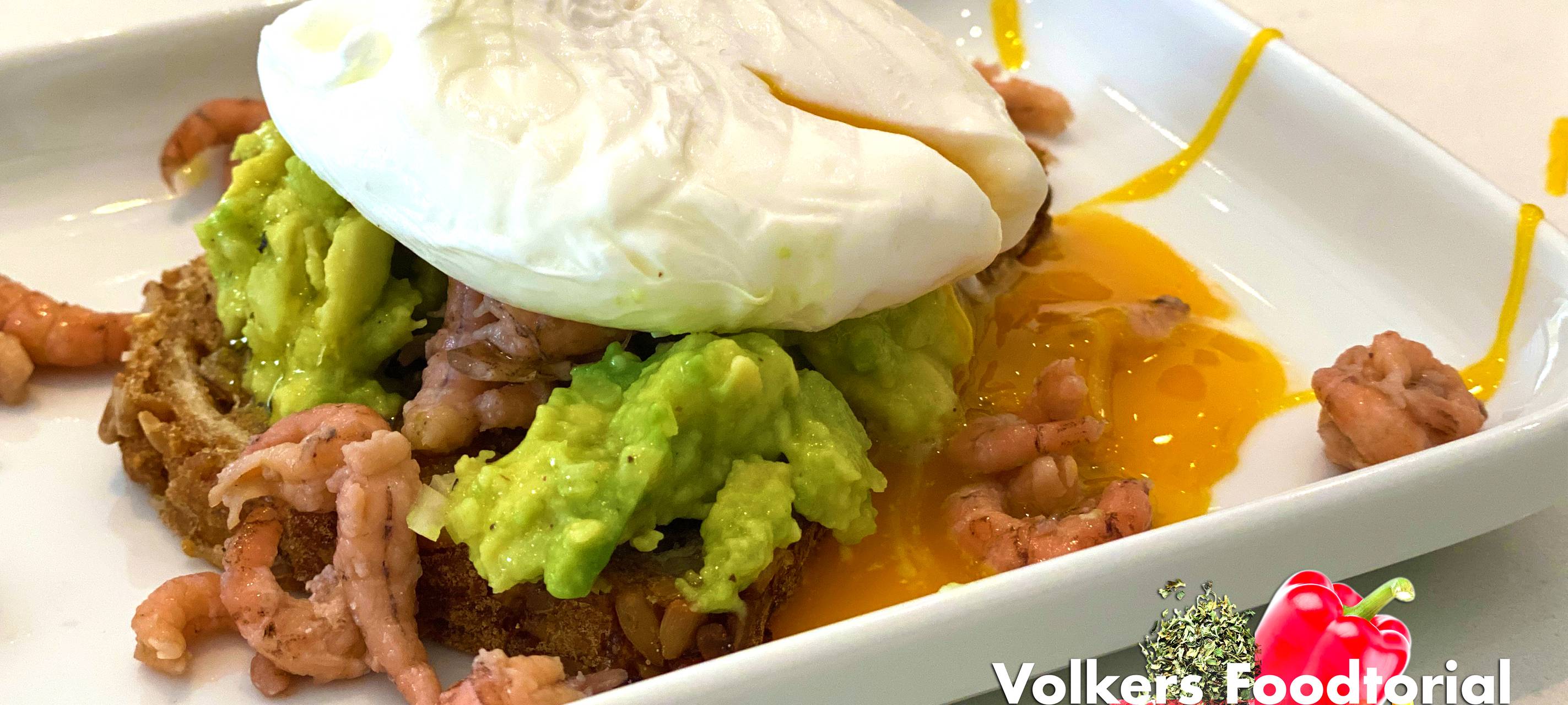 Volkers Foodtorial - Pochiertes Ei mit Avocado an Krabben