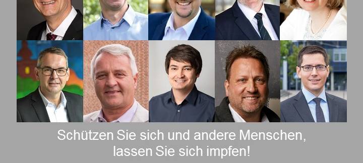 Landrat und die Stadtoberhäupter rufen zur Impfung auf