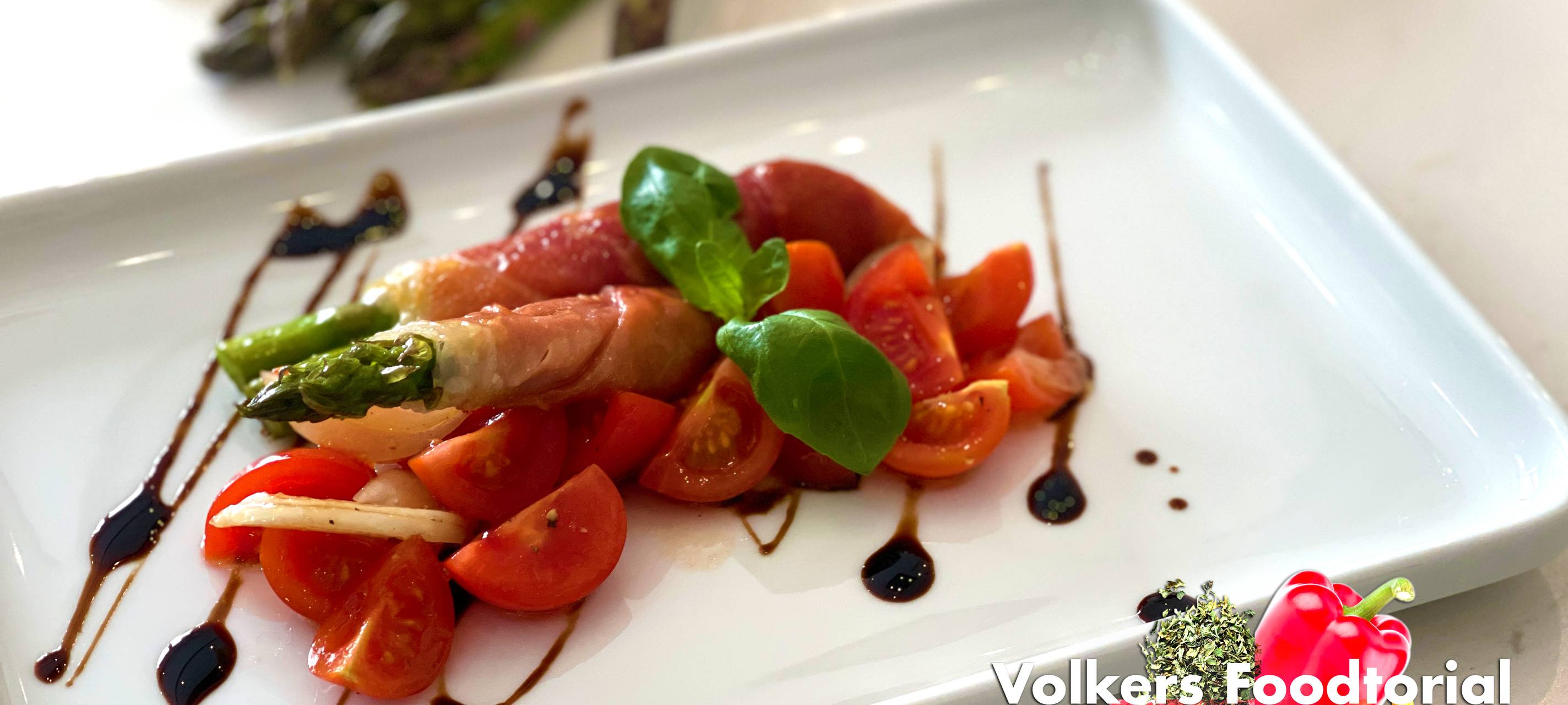 Volkers Foodtorial - Grüner Spargel mit Parmaschinken