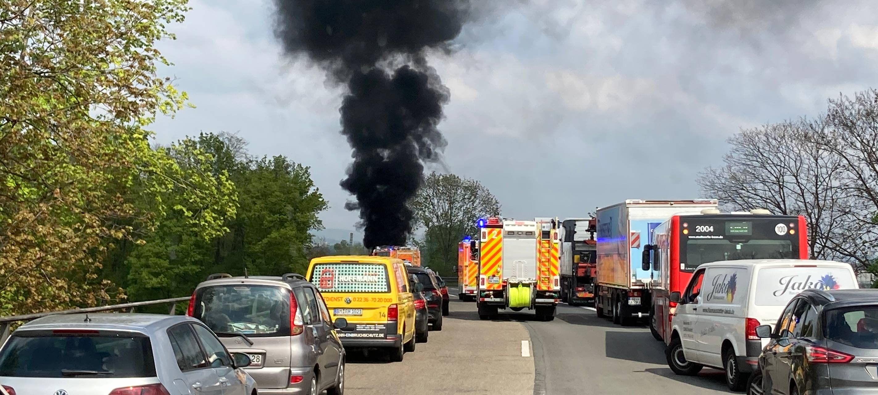 Motorboot fängt Feuer