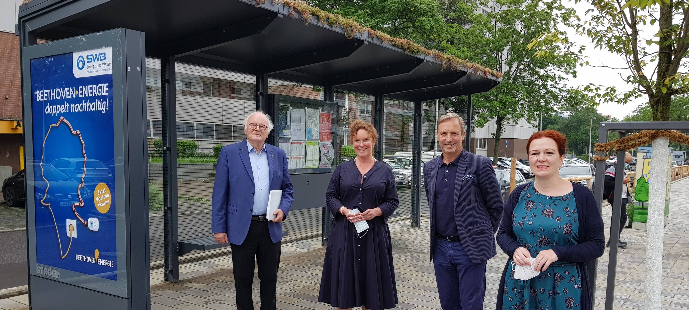 Grüne Bushaltestellen in Bonn