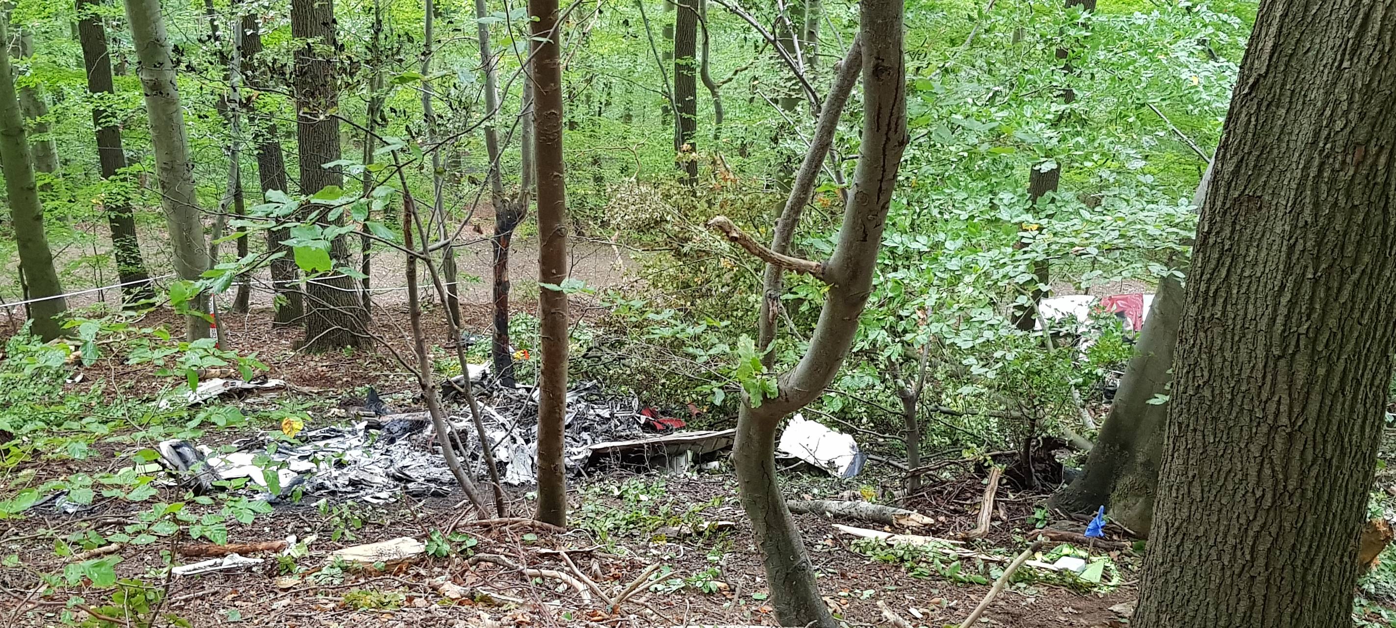 Kleinflugzeug beim Löwenburger Hof abgestürzt