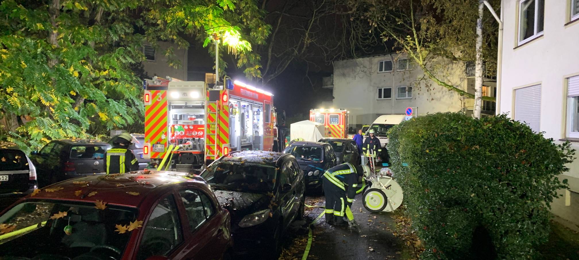 Großbrand in Bad Godesberg - fünf Verletzte