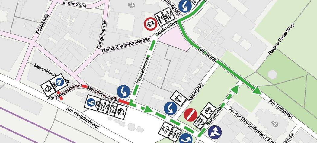 Bonn: neue Straßenführung soll sichtbarer werden