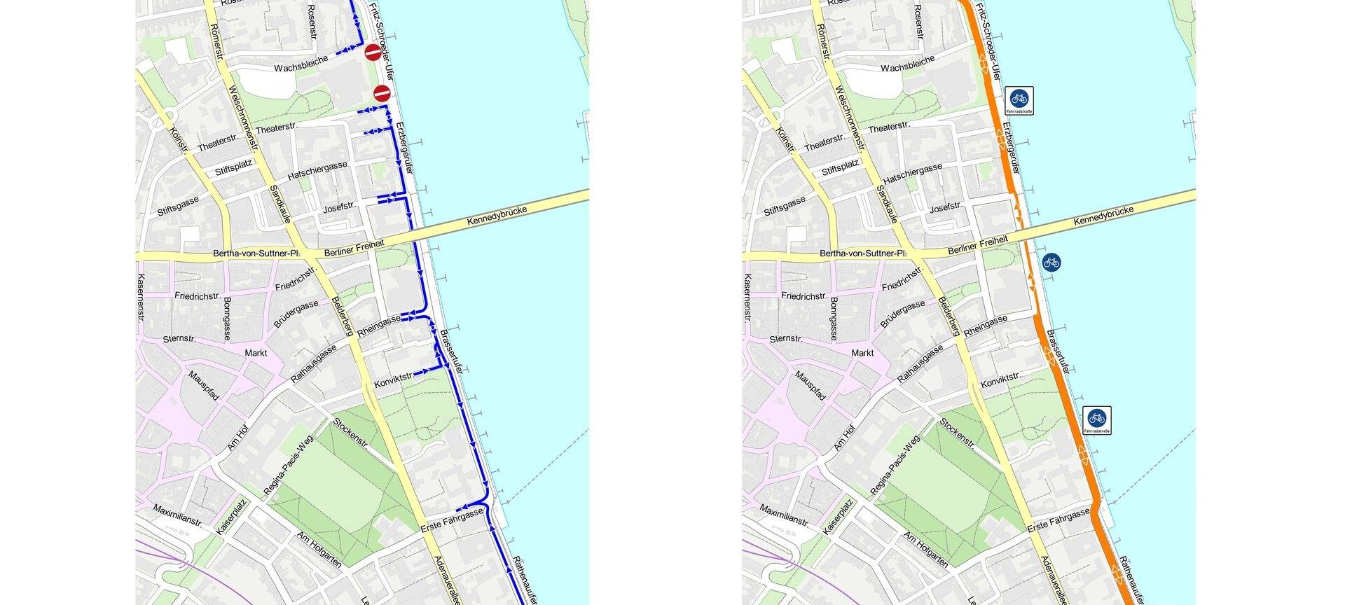 Vom Koblenzer Tor zum Rheinufer: Arbeiten an Bonner Straßen
