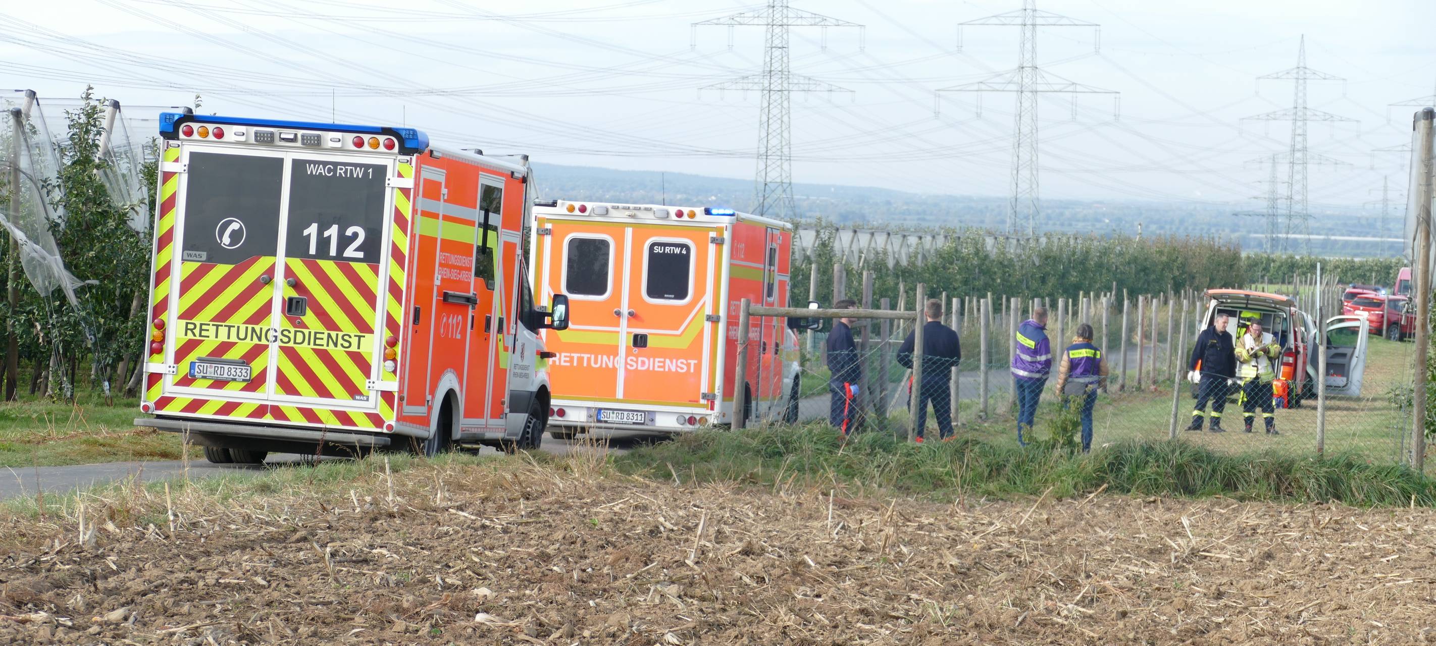 Wachtberg-Fritzdorf: Mann auf Apfelplantage lebensgefährlich verletzt