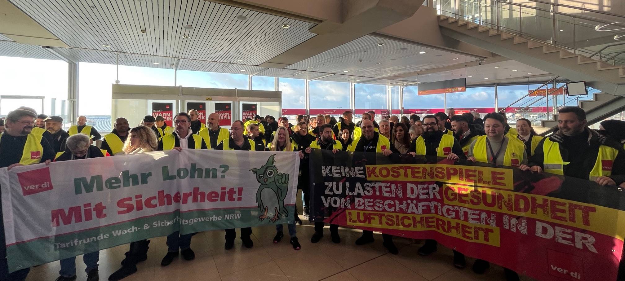 Flughafen Köln/Bonn: Streik des Sicherheitspersonals