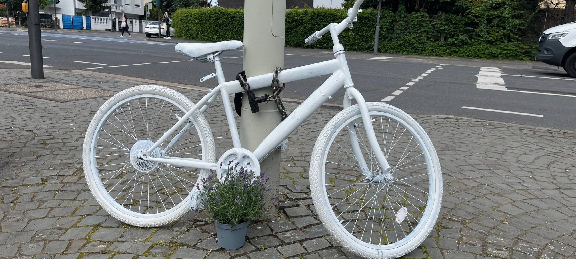 Neues Geisterrad in Bonn erinnert an verunglückte Frau