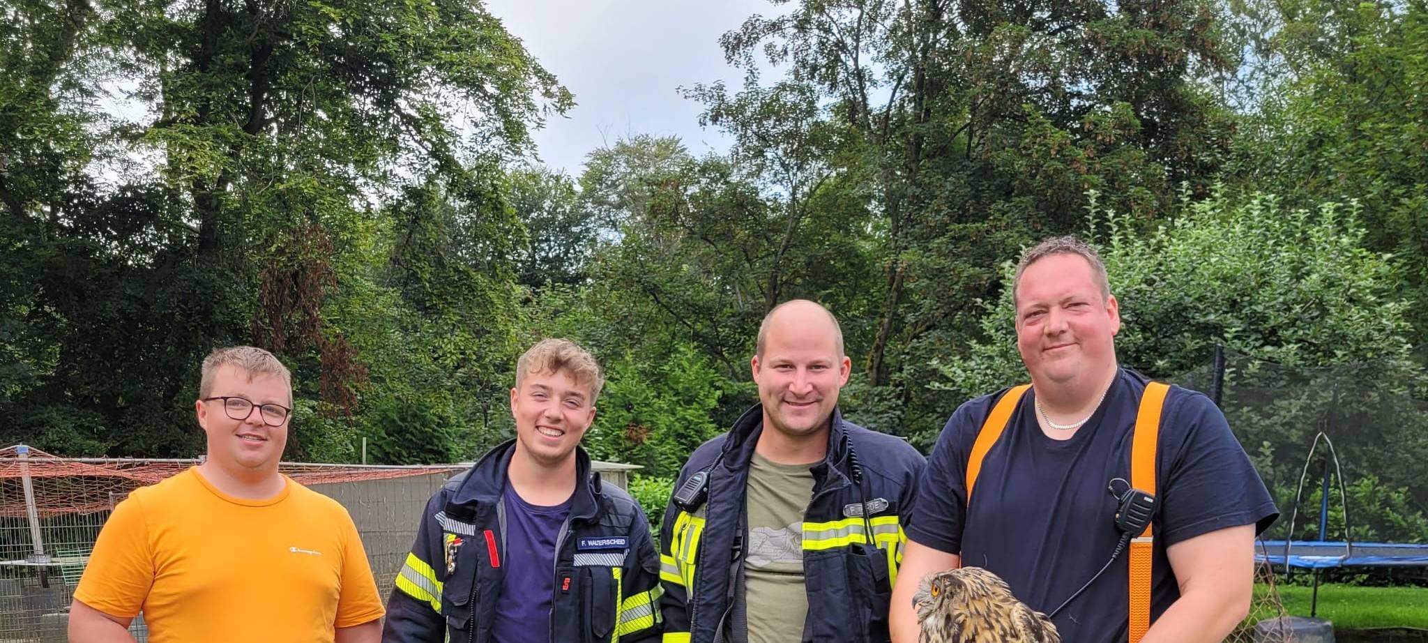 Freiwillige Feuerwehr Hennef rettet Uhu