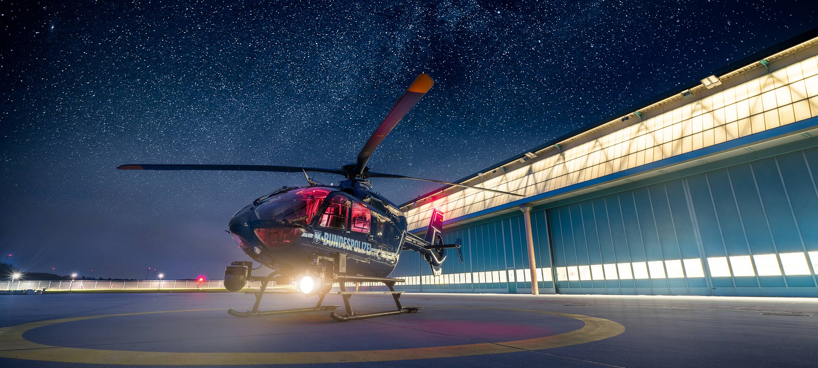 Bundespolizei trainiert Nachtflüge