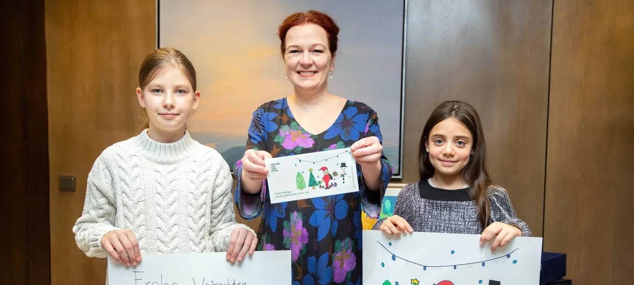 Kinder gestalten Bonner Weihnachtskarten