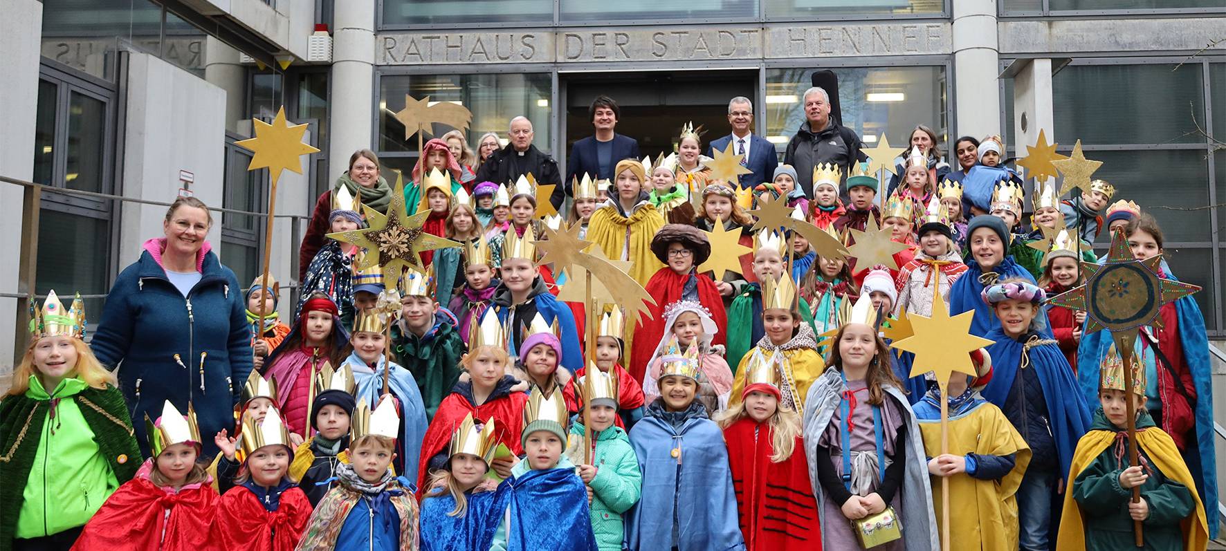 Die Sternsinger besuchten auch die Rathäuser