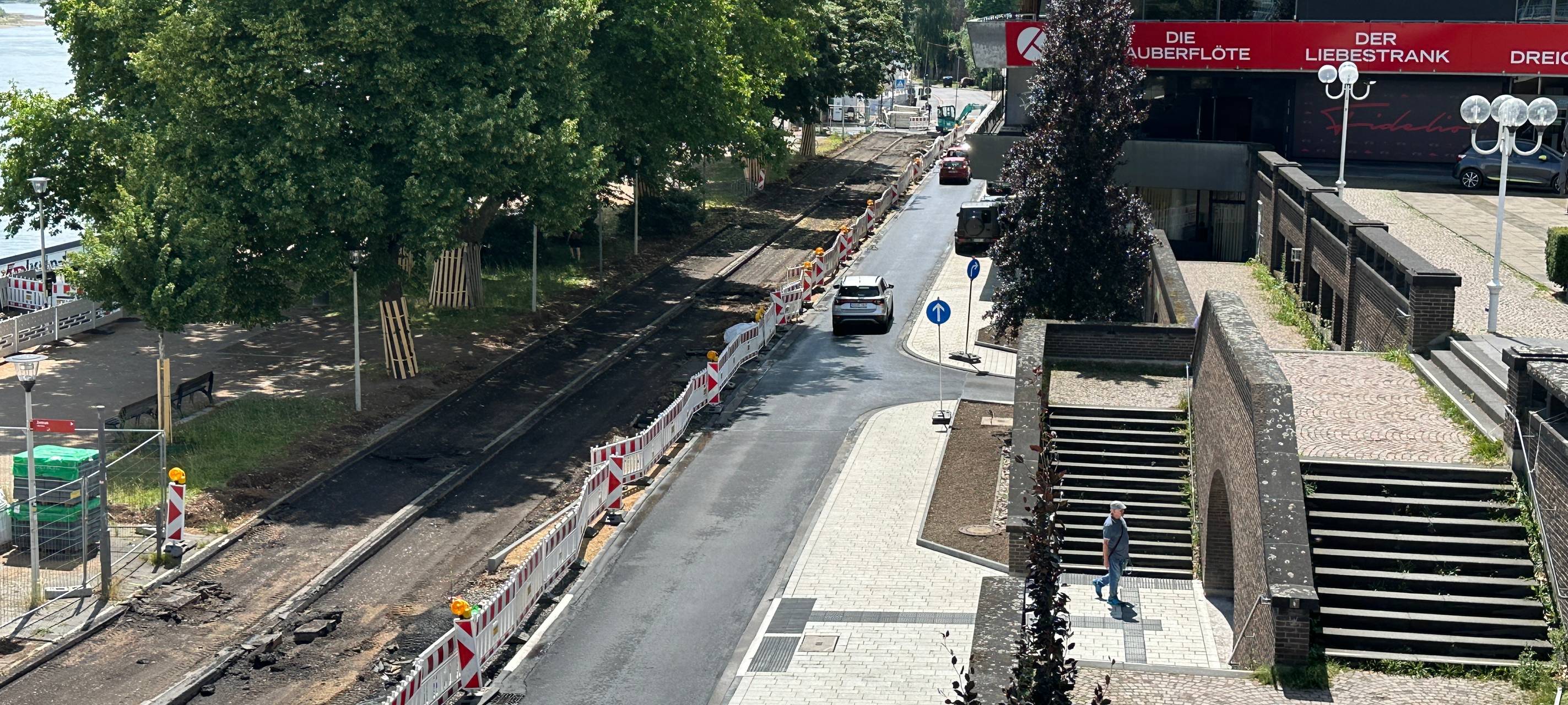 Bonn: Bauarbeiten an Rheinuferpromenade kommen voran