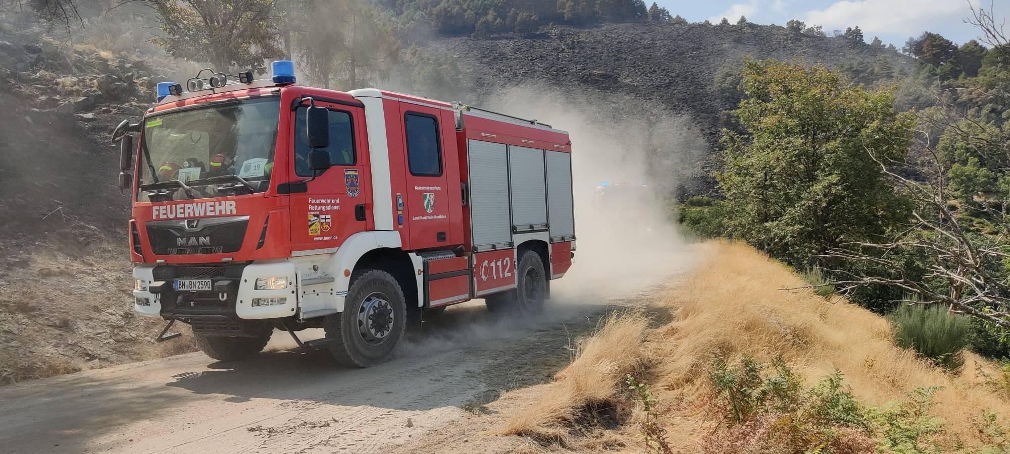 Feuerwehrleute aus Bonn und Königswinter: neuer Einsatzort in Spanien