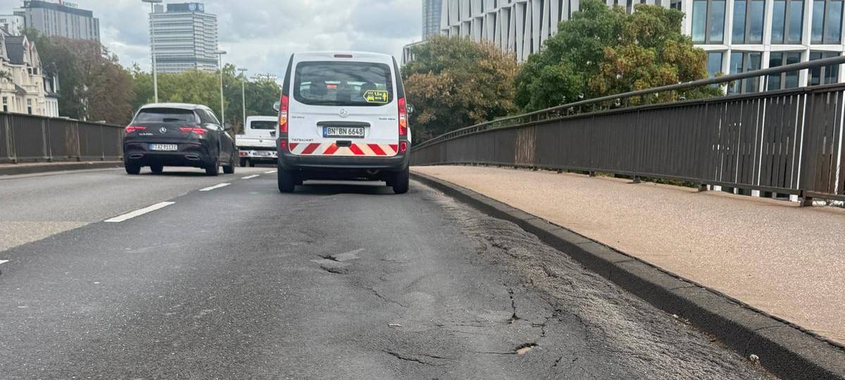 Reuterbrücke Bonn: Spursperrung dauert noch eine Woche