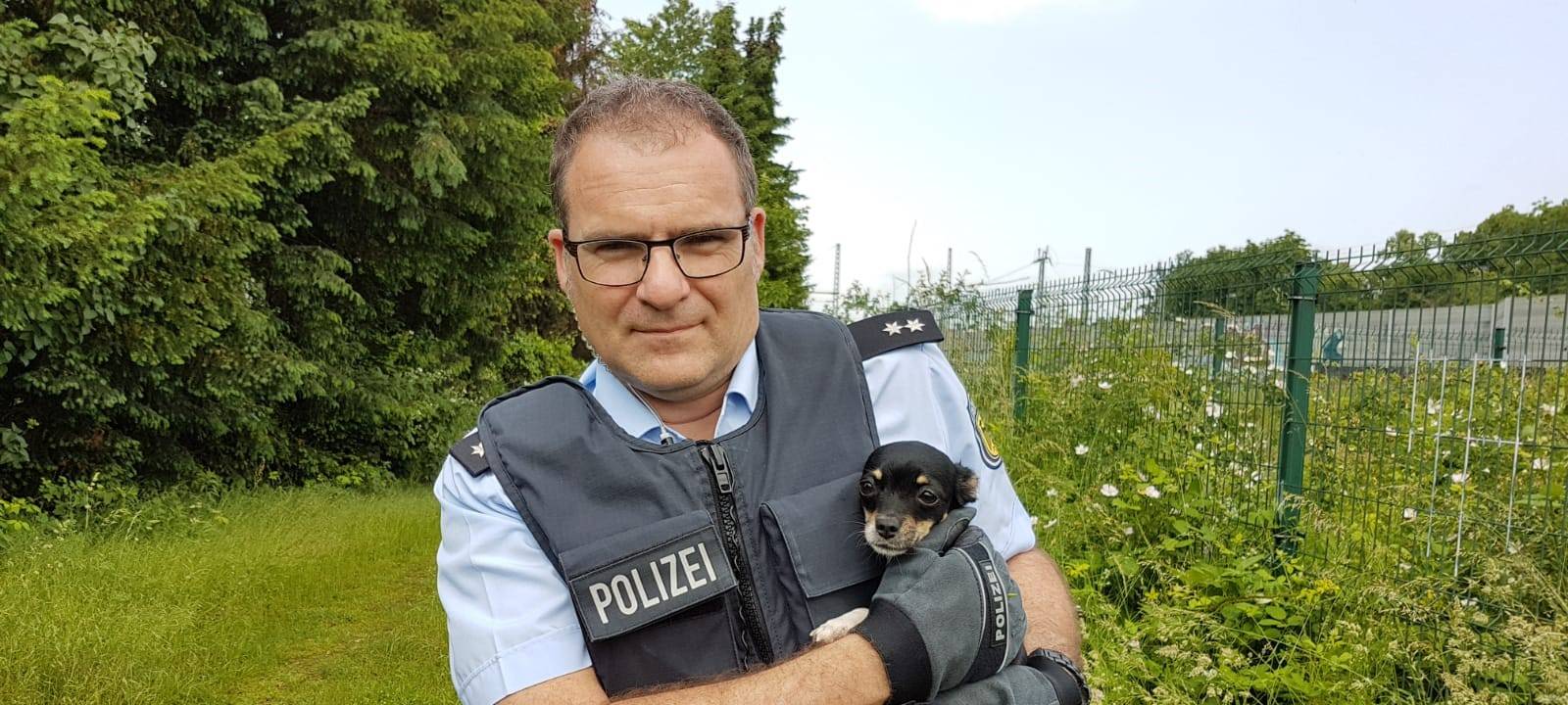 Bundespolizei rettet kleinen Hund