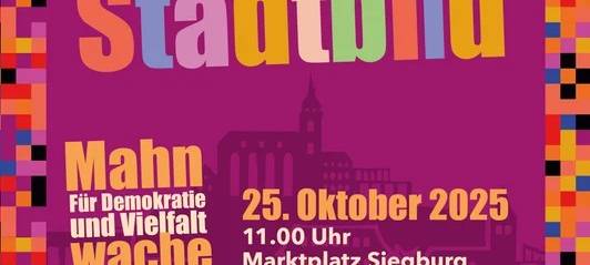 "Wir sind das Stadtbild"-Mahnwache in Siegburg