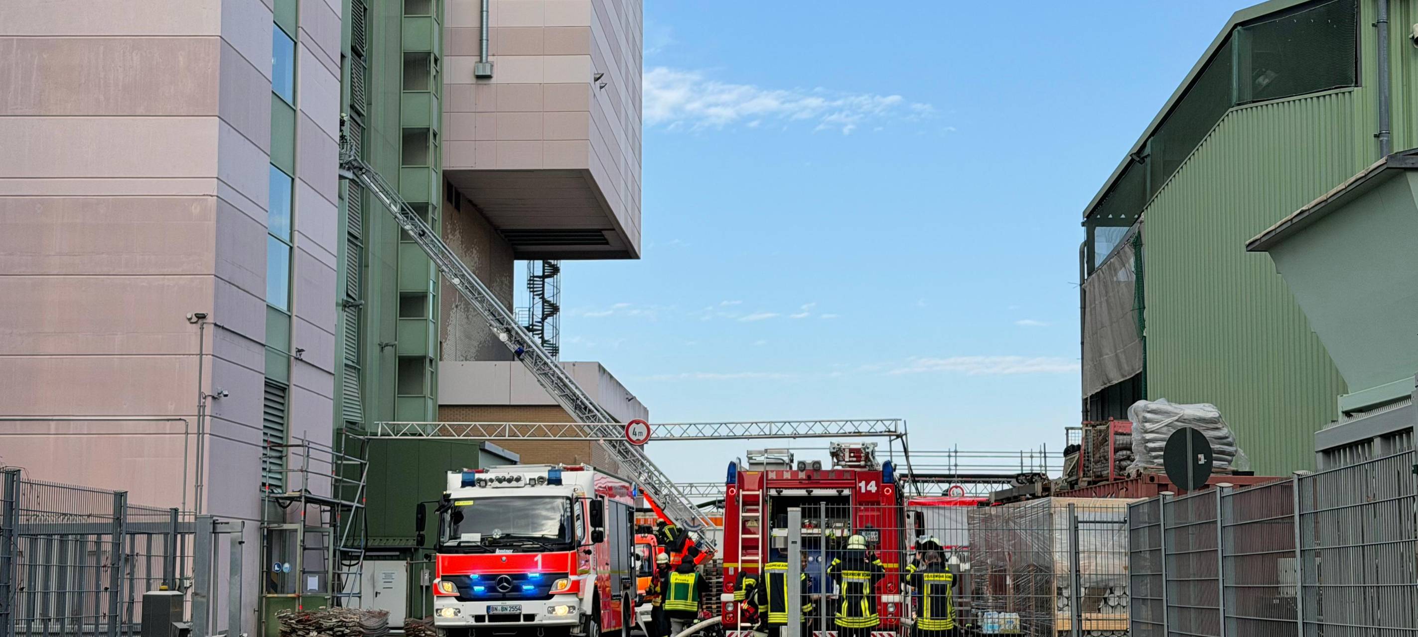 Explosion in der Bonner Müllverwertungsanlage in Endenich