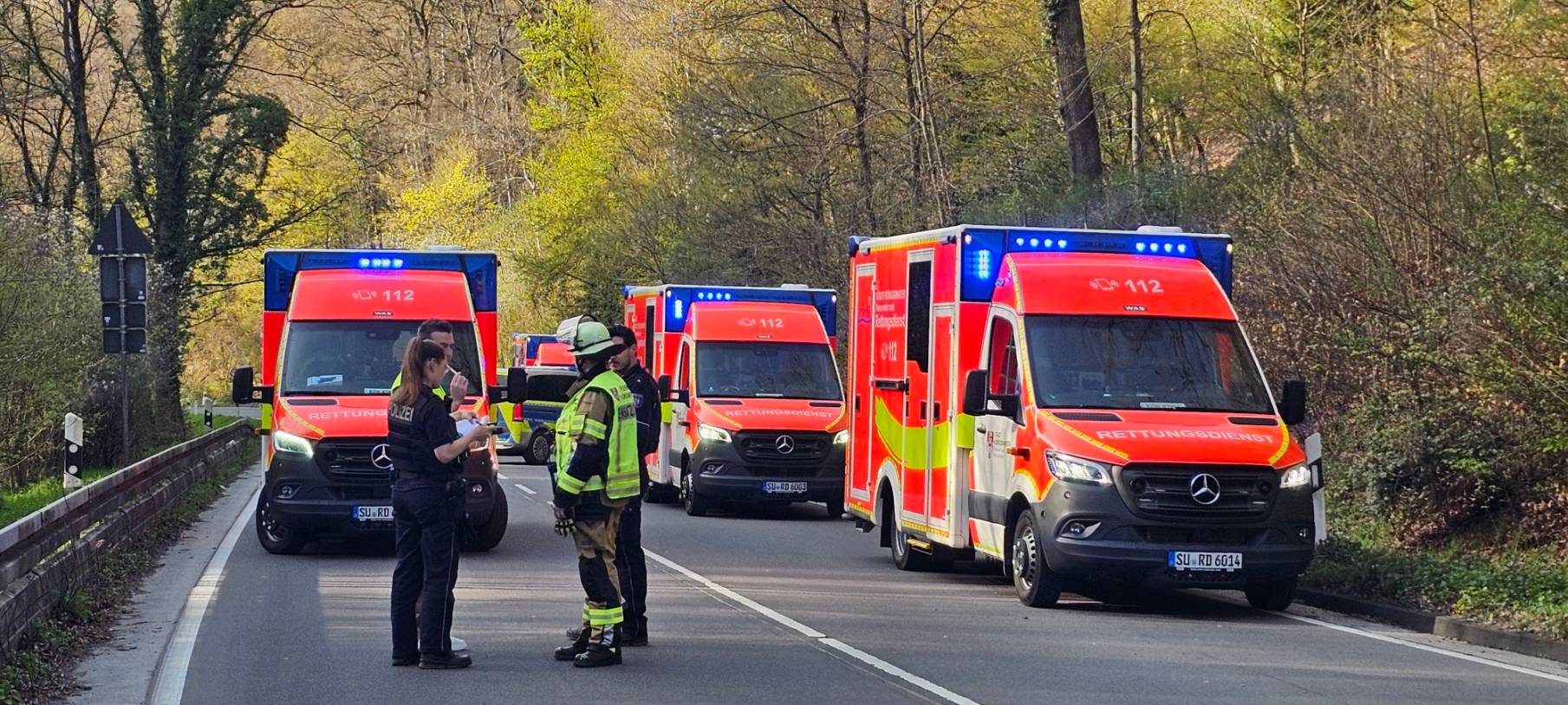 Königswinter: Vier Verletzte nach Zusammenprall auf L331
