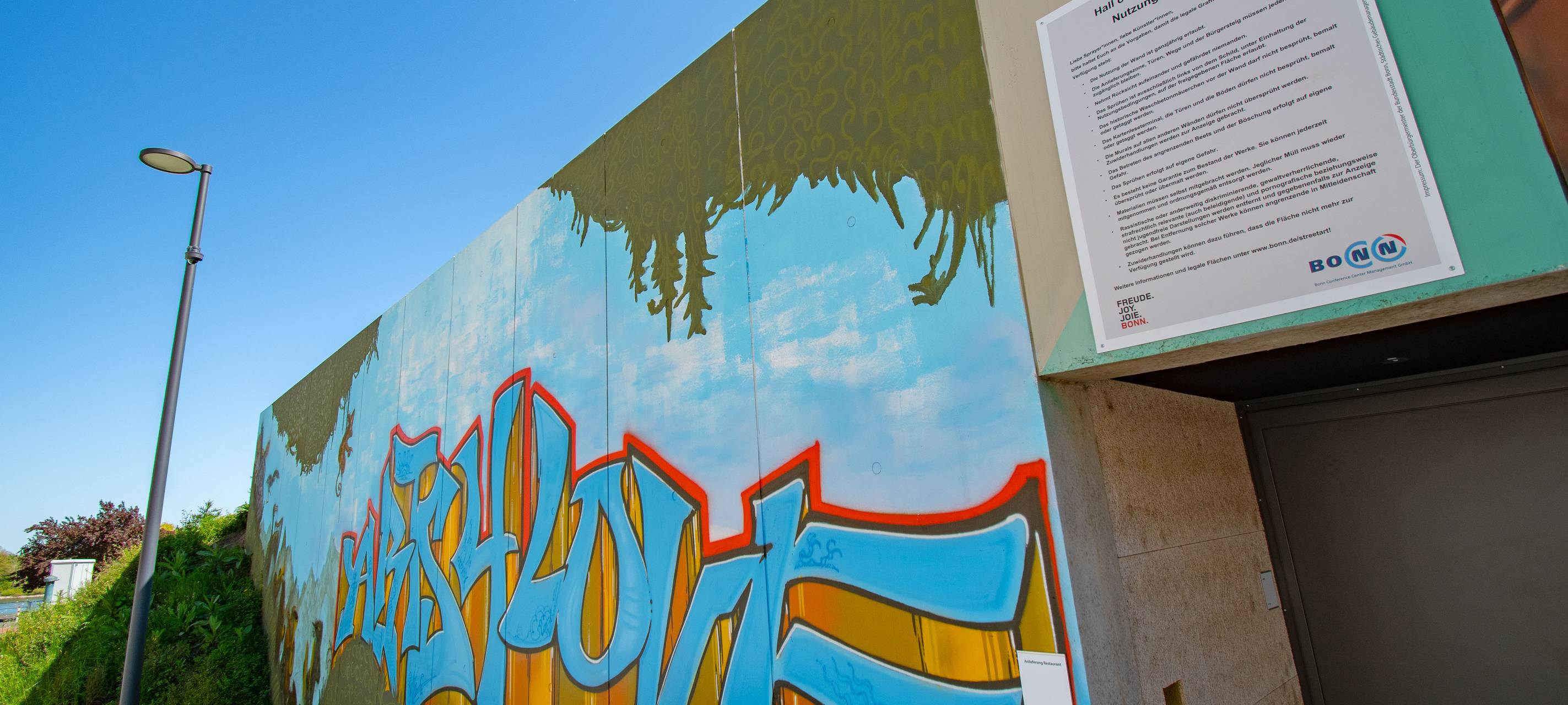 Legale Graffitiwand an Beethovenhalle