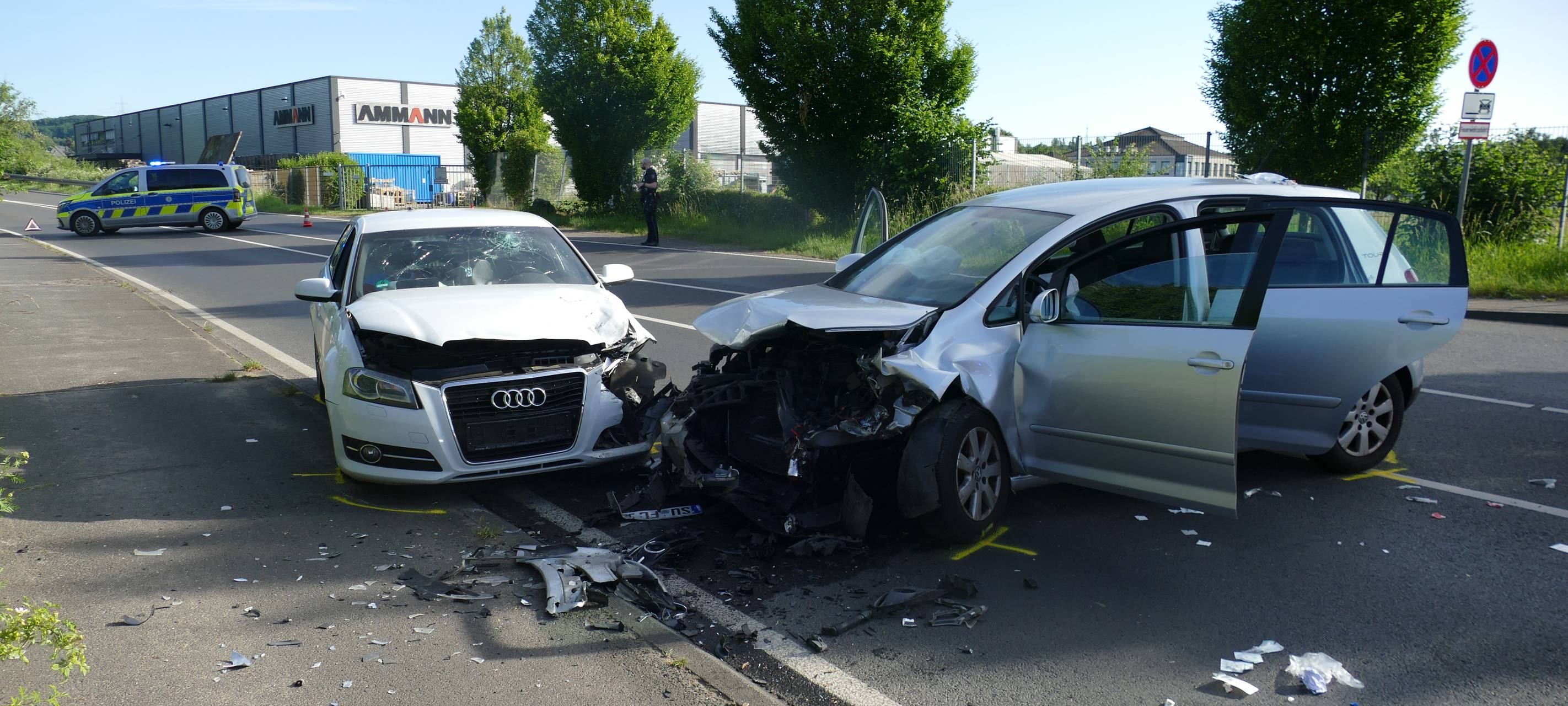 Fünf Verletzte bei schwerem Unfall in Hennef