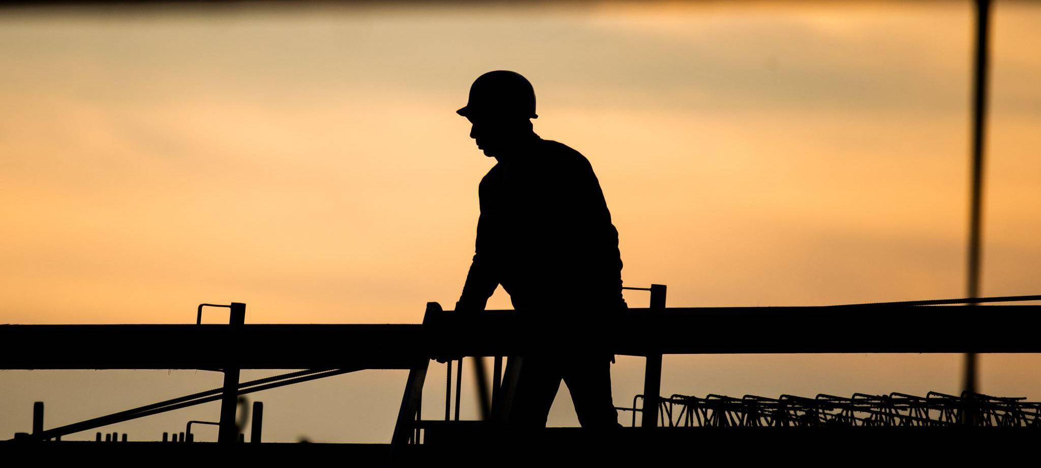 Bauarbeiter auf einer Baustelle